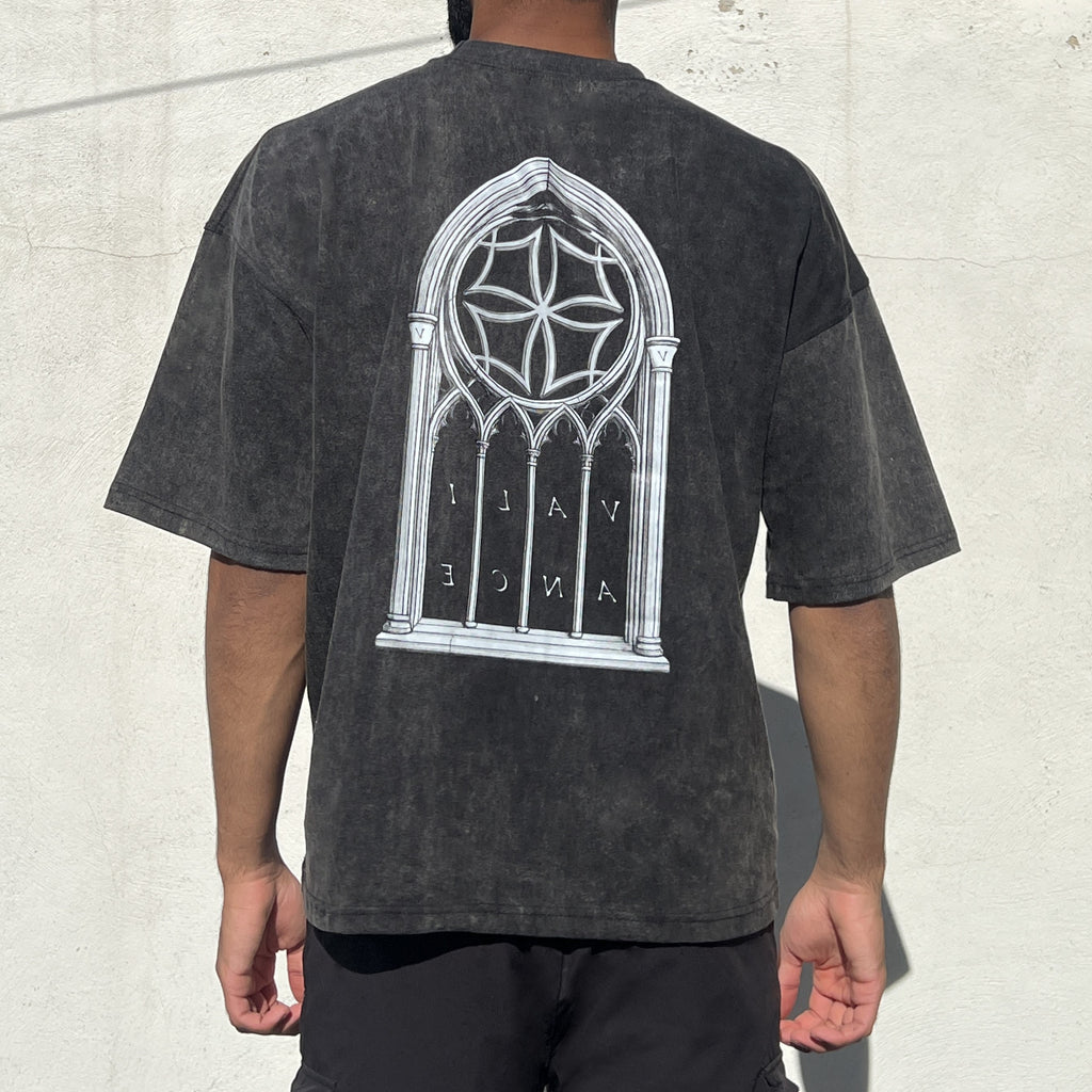 Oversized Rose Window T-Shirt (Mirror Print)