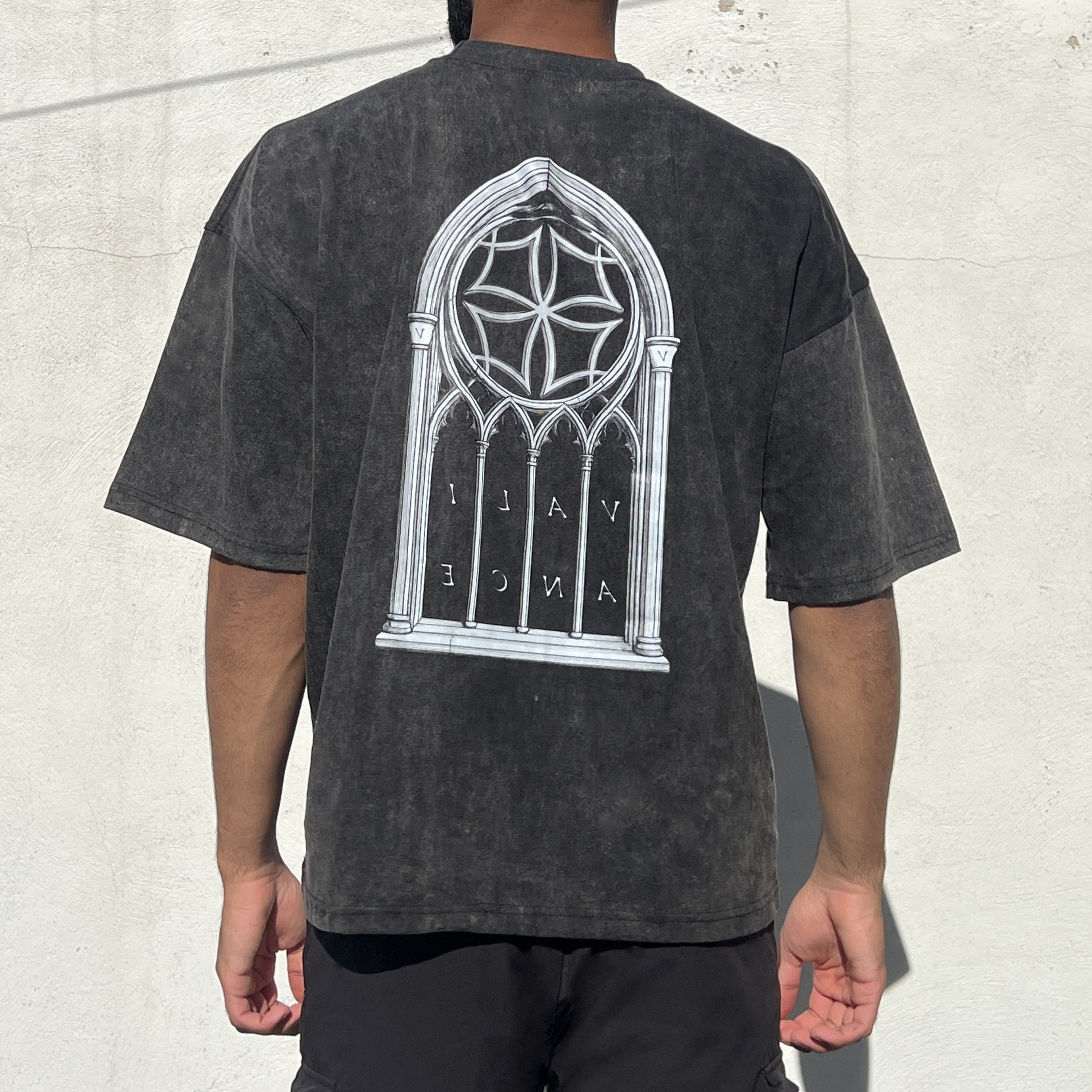 Oversized Rose Window T-Shirt (Mirror Print)